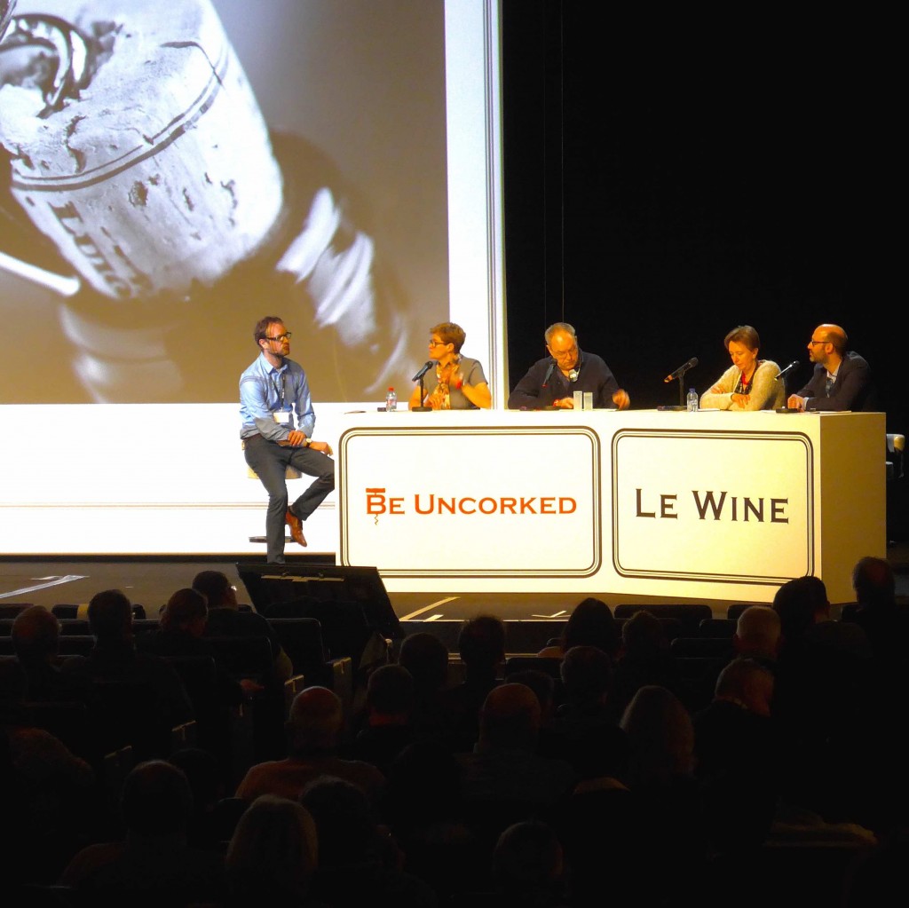 Moderator Karel Volckaert, Inge Straetmans, Marc Vanel, Sybille Troubleyn en Matthieu Perrin / Foto SG