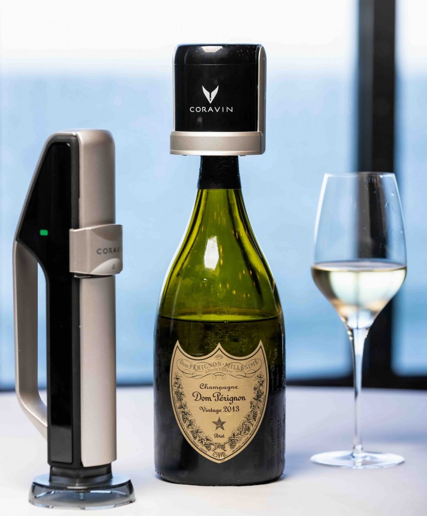 De Coravin wordt ook gebruikt voor high-end champagnes