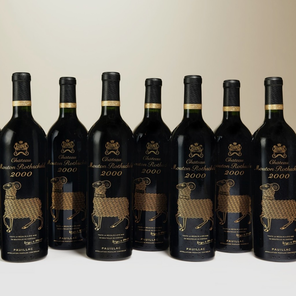 Een van de veilingloten: Mouton Rothschild 2000 / foto website Christie's