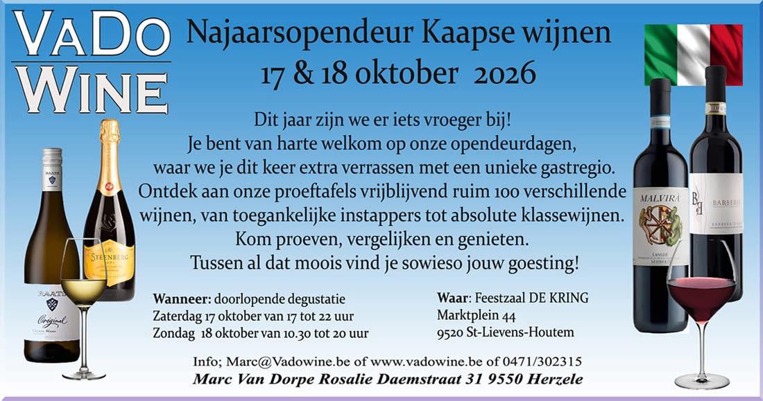 Najaarsdegustatie Vadowine